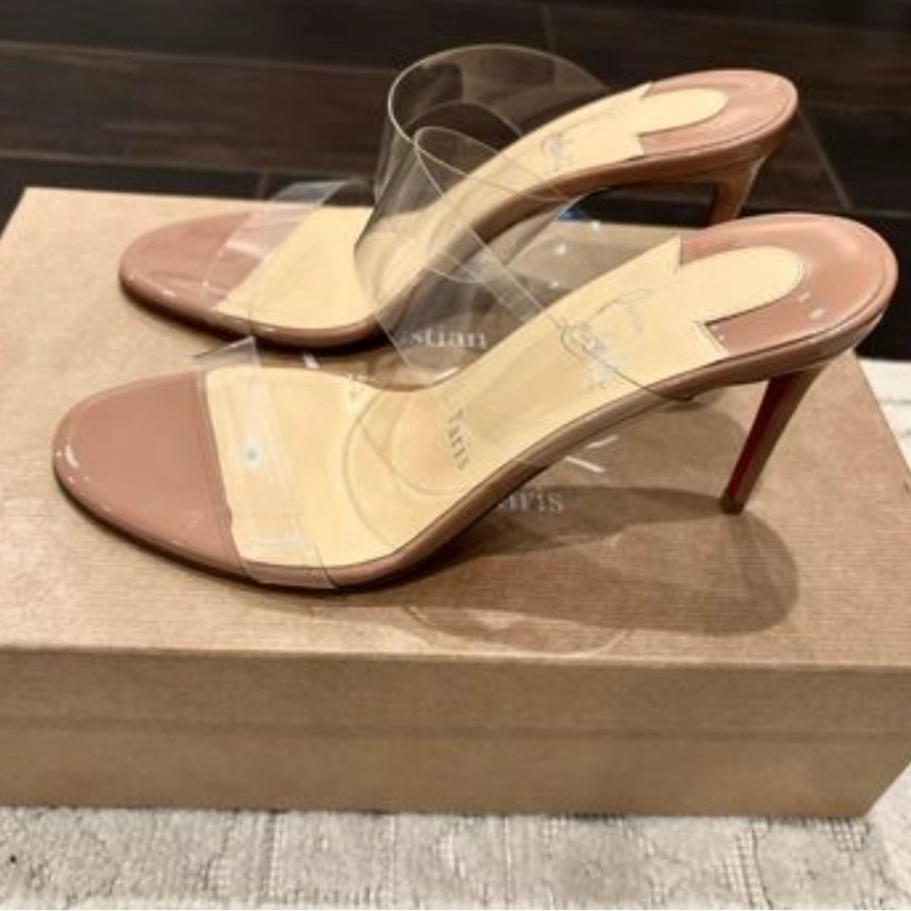 Christian Louboutin Just Nothing Slide Sandal Heels